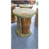 Image 2 : Pair: Round Solid Polished Marble Pedestals, 15.5"Dia. (Top Comes Off-each pedestal is 3 pcs)