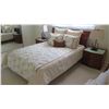 Image 1 : Queen Size Bed w/Wooden Headboard (includes box spring and mattress)