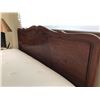 Image 2 : Wooden Bed w/Carved Accents, Queen Size (includes 12" mattress)
