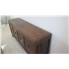 Image 7 : Solid Dark Wood Sideboard Cabinet Approx. 6'6 x 20" x 33" H (some damage-see last pictures), may hav