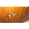 Image 9 : Solid Dark Wood Sideboard Cabinet Approx. 6'6 x 20" x 33" H (some damage-see last pictures), may hav