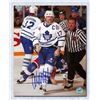 Image 1 : Wendel Clark Toronto Maple Leafs Autographed Fight Champion 8x10 Photo (AJ SPORTSWORLD)