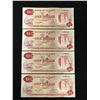 Image 1 : LOT OF 4  $1.00 BANK OF GUYANA  IN SEQUENTIAL ORDER