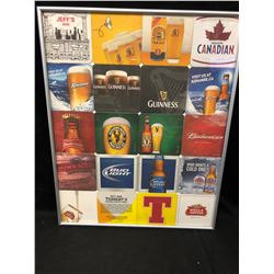 16" X 20" FRAMED BEER ADVERTISING POSTER