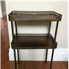 Image 1 : ANTIQUE 2 TEARED BRASS & WOOD SIDE TABLE