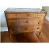 Image 1 : ANTIQUE 3 DRAWER DRESSER W / MARBLE TOP, EXQUISITE DETAIL