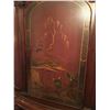 Image 2 : CHINESE, CHERRY FINISH ANTIQUE CABINET, BEAUTIFUL HAND PAINTED DETAILING