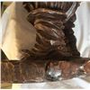 Image 2 : ARGENTINE HAND CARVED, SIGNED, WOOD GAUCHO, APPROX 28"