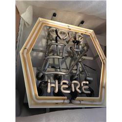ILLUMINATING BAR SIGN, 'COLD EX HERE'