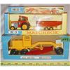 Image 1 : GR OF 2, SLIK-TOY, GRADER, ALL METAL, IN BOX & MATCHBOX MASSEY FERGUSON TRACTOR TRAILER, IN BOX