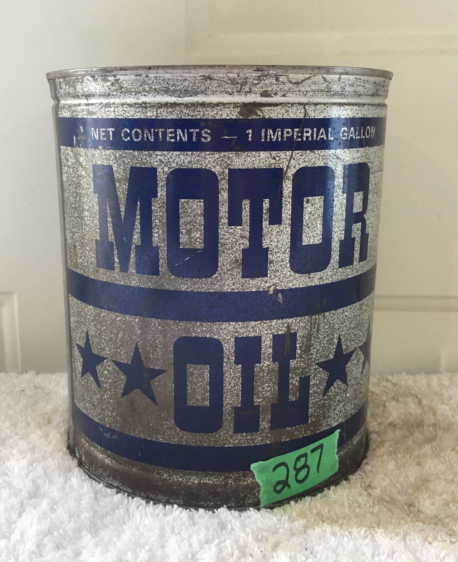 CANADIAN TIRE MOTOR OIL CAN, 1 GAL, FULL