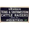 Image 1 : TEXAS CATTLE RAISERS, SSP SIGN, 10" X 20"