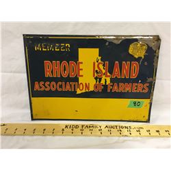 RHODE ISLAND ASS OF FARMERS, 10" X 14", SST, SCIOTO SIGN