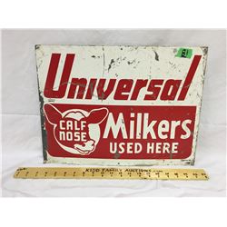 UNIVERSAL MILKERS, 14" X 18", SST SIGN