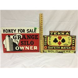 GR OF 2, GRANGE SILO, 14" X 20", SST SIGN. TEKKA, MADE IN INDIA, 12" X 18",  SSP SIGN.