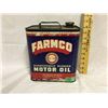 Image 1 : FARMCO, MOTOR OIL, 6 IMP QT TIN, TORONTO ON