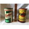 Image 1 : GR OF 2, WAKEFIELD CASTROL MOTOR OIL 1 QT TIN. PENNZOIL MOTOR OIL 1 QT TIN.