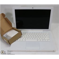 WHITE APPLE MACBOOK WITH WEBCAM