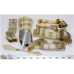 SET OF NORTHCRAFT GOLD COLORED CUTLERY INCL