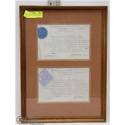 ANTIQUE SET OF 2 LEGAL ORIGINAL 1868