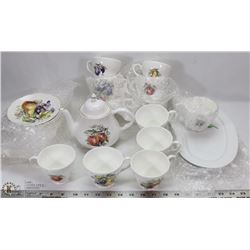 LOT OF CHINA BONE CUPS AND SAUCERS - DUCHESS