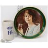 Image 1 : ANTIQUE SALT GLAZED HB STEIN ON A COCA COLA TRAY.