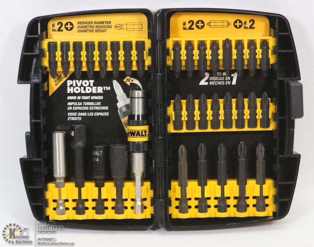 34PC DEWALT DRILL BIT SET