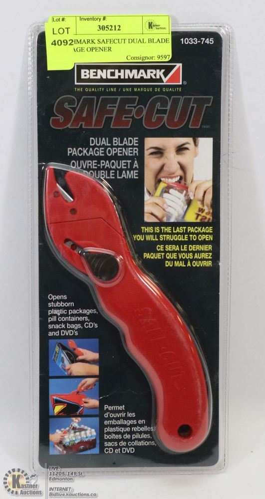 BENCHMARK SAFECUT DUAL BLADE PACKAGE OPENER