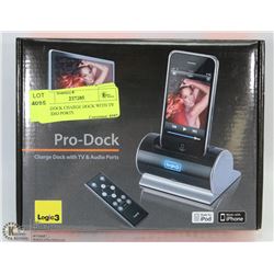 PRO-DOCK CHARGE DOCK WITH TV & AUDIO PORTS