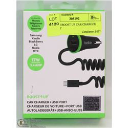 BELKIN BOOST UP CAR CHARGER 17WATT