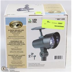 HAMPTON BAY 2 PACK SOLAR LED BULLET LIGHT