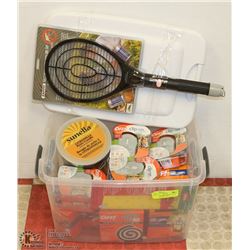 LOT OF ASSORTED MOSQUITO COIL, MOSQUITO LAMP, OFF!