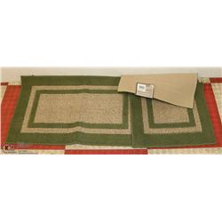 LOT OF 2 METRO BORDER ACCENT RUGS