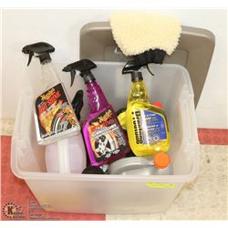 LOT OF NEW AUTO CLEANING SUPPLIES.