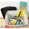 Image 1 : TOTE OF HOME LIGHTING, CORDS & MORE