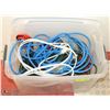 Image 1 : TOTE OF NEW EXTENSION CORDS & POWERBARS