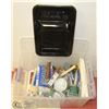 Image 1 : TOTE OF PAINTING SUPPLIES, INCLUDES ROLLERS, TRAYS