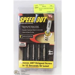 4PC SPEED OUT, DAMAGED SCREW EXTRACTORS