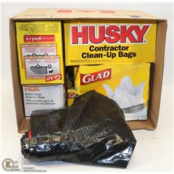LOT OF GLAD GARBAGE BAGS