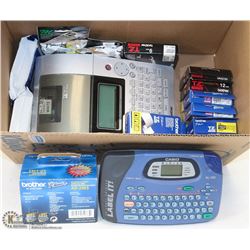 BOX OF LABEL PRINTER WITH LABELS.