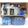 Image 1 : BOX OF LABEL PRINTER WITH LABELS.