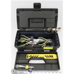 MASTERCRAFT TOOL BOX WITH CONTENTS.