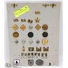 Image 1 : SHEET OF COLLECTOR MILITARY PINS