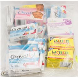 BAG OF ASSORTED CHILDRENS MEDICINE