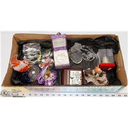 BOX W/ART GLASS VOTIVE, EAGLE CRYSTAL