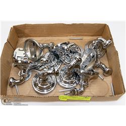 LOT OF 10 POLISHED CHROME COAT HOOKS