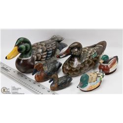 FLAT OF 6 LARGE/SMALL DECOY DUCKS