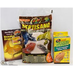 TERRARIUM STARTER SUPPLIES INCLUDING; FOOD