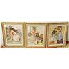 Image 1 : 3 VINTAGE MATCHING FRAMED  PRINTS FROM
