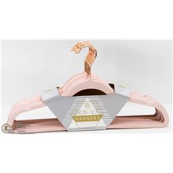 18 PACK OF PINK NON SLIP HANGERS
